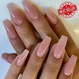 Translucent Pink - Salon Quality - Lasts 3+ weeks - Luxury - Gel - Long Square